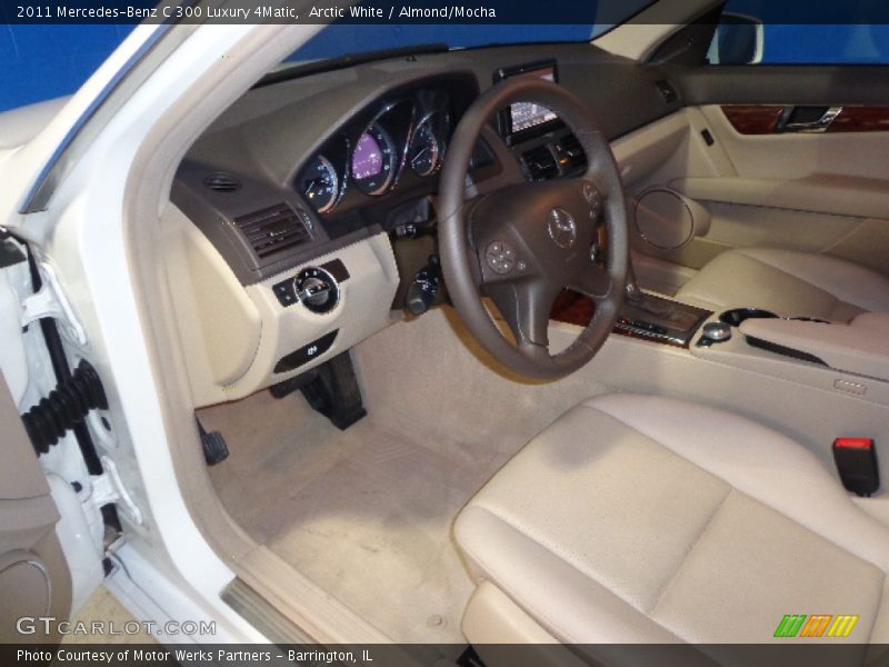 Arctic White / Almond/Mocha 2011 Mercedes-Benz C 300 Luxury 4Matic