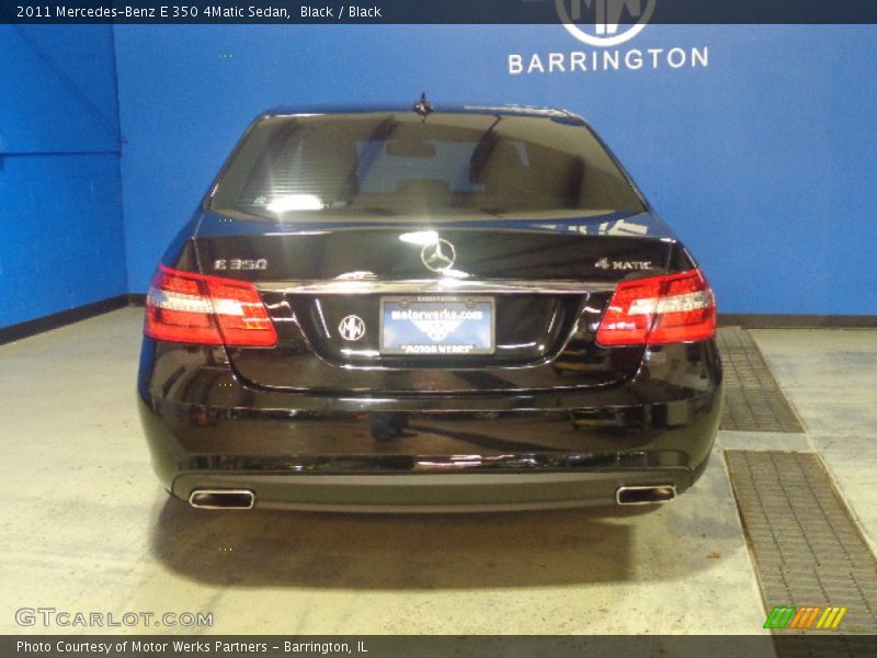Black / Black 2011 Mercedes-Benz E 350 4Matic Sedan