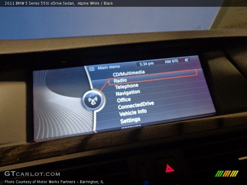 Alpine White / Black 2011 BMW 5 Series 550i xDrive Sedan