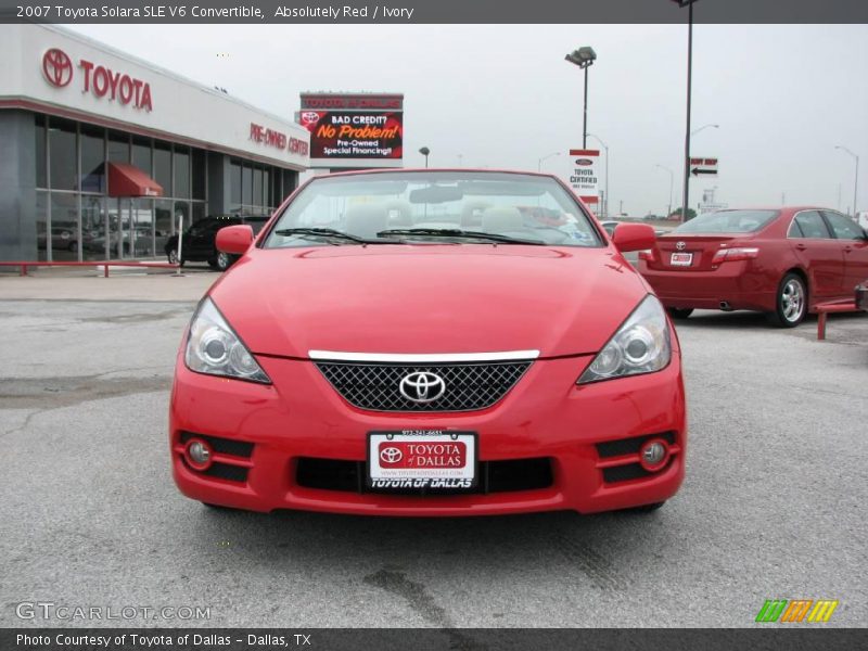 Absolutely Red / Ivory 2007 Toyota Solara SLE V6 Convertible