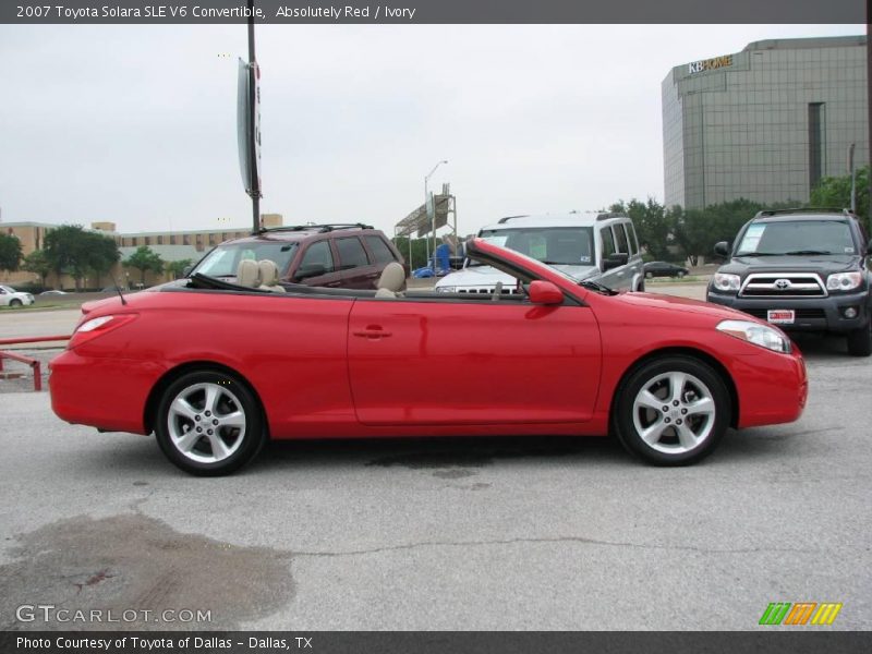 Absolutely Red / Ivory 2007 Toyota Solara SLE V6 Convertible