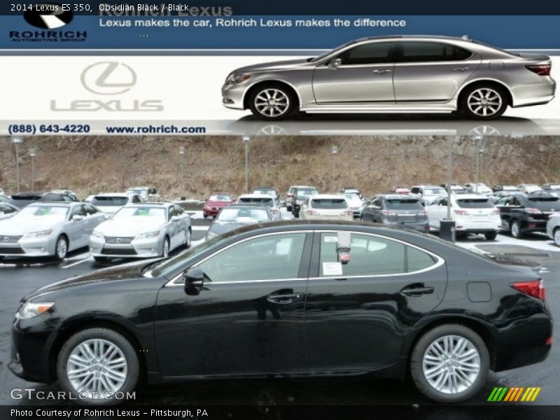 Obsidian Black / Black 2014 Lexus ES 350