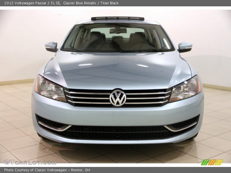 Glacier Blue Metallic / Titan Black 2013 Volkswagen Passat 2.5L SE