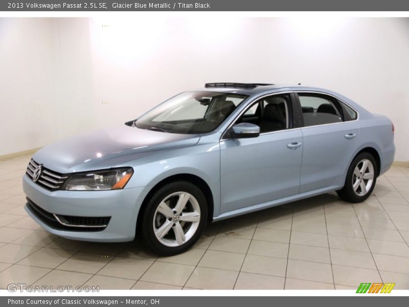 Glacier Blue Metallic / Titan Black 2013 Volkswagen Passat 2.5L SE