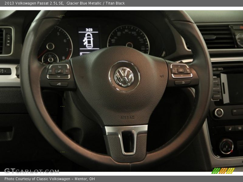 Glacier Blue Metallic / Titan Black 2013 Volkswagen Passat 2.5L SE