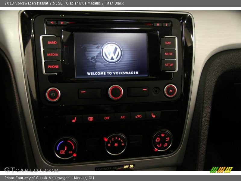 Glacier Blue Metallic / Titan Black 2013 Volkswagen Passat 2.5L SE