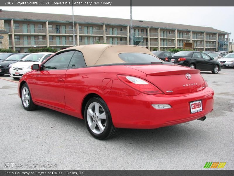 Absolutely Red / Ivory 2007 Toyota Solara SLE V6 Convertible