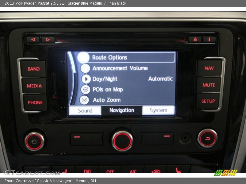 Glacier Blue Metallic / Titan Black 2013 Volkswagen Passat 2.5L SE