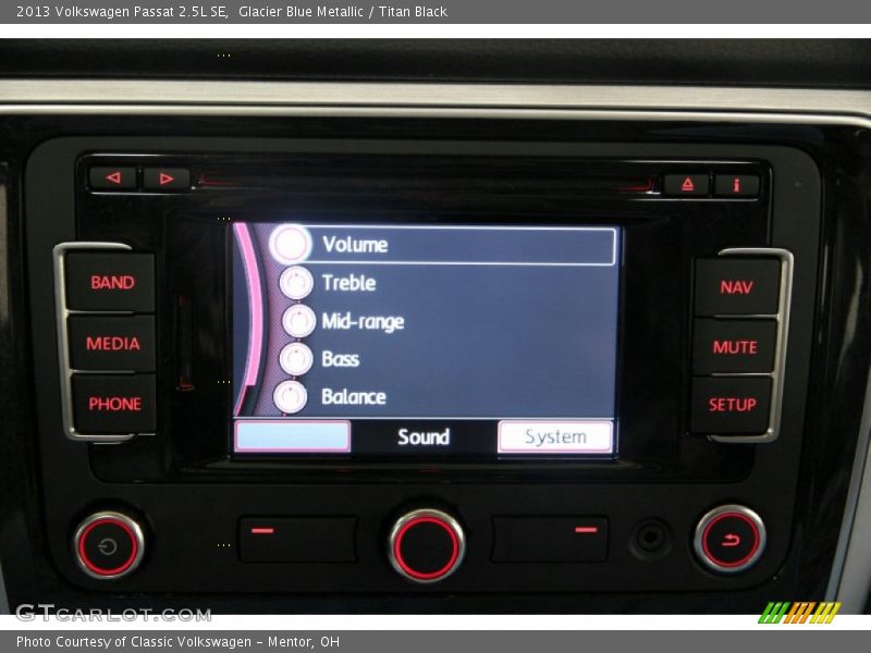 Glacier Blue Metallic / Titan Black 2013 Volkswagen Passat 2.5L SE