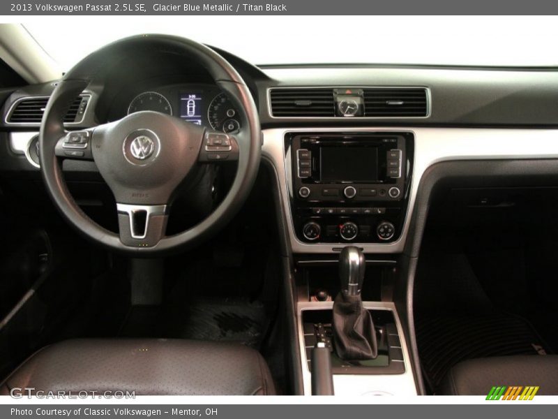 Glacier Blue Metallic / Titan Black 2013 Volkswagen Passat 2.5L SE