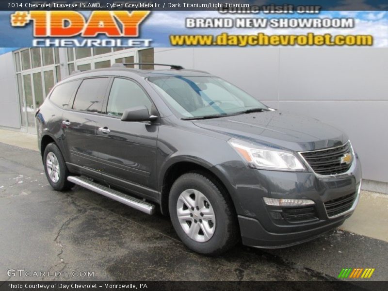 Cyber Grey Metallic / Dark Titanium/Light Titanium 2014 Chevrolet Traverse LS AWD