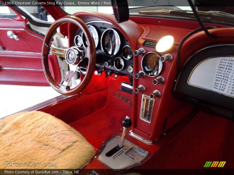 Ermine White / Red 1966 Chevrolet Corvette Sting Ray Coupe