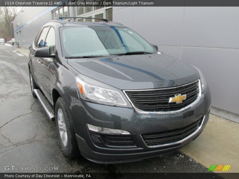 Cyber Grey Metallic / Dark Titanium/Light Titanium 2014 Chevrolet Traverse LS AWD