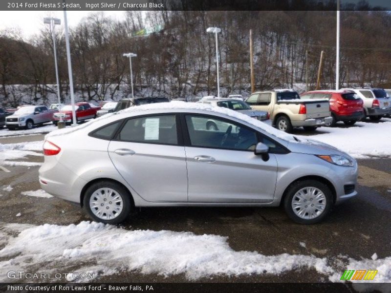 Ingot Silver / Charcoal Black 2014 Ford Fiesta S Sedan