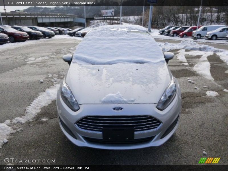 Ingot Silver / Charcoal Black 2014 Ford Fiesta S Sedan