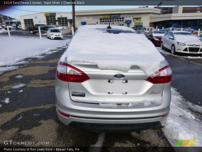 Ingot Silver / Charcoal Black 2014 Ford Fiesta S Sedan