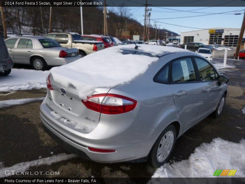 Ingot Silver / Charcoal Black 2014 Ford Fiesta S Sedan
