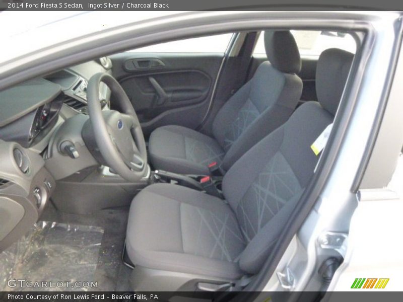 Ingot Silver / Charcoal Black 2014 Ford Fiesta S Sedan