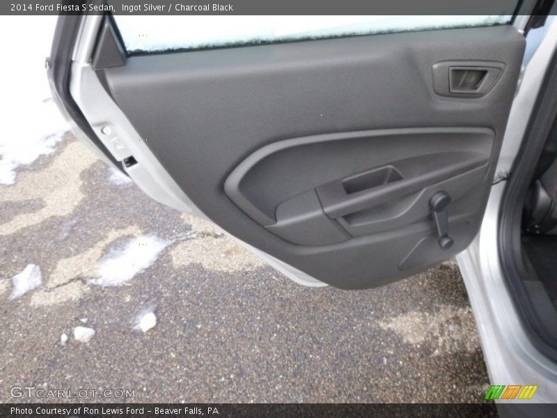 Ingot Silver / Charcoal Black 2014 Ford Fiesta S Sedan