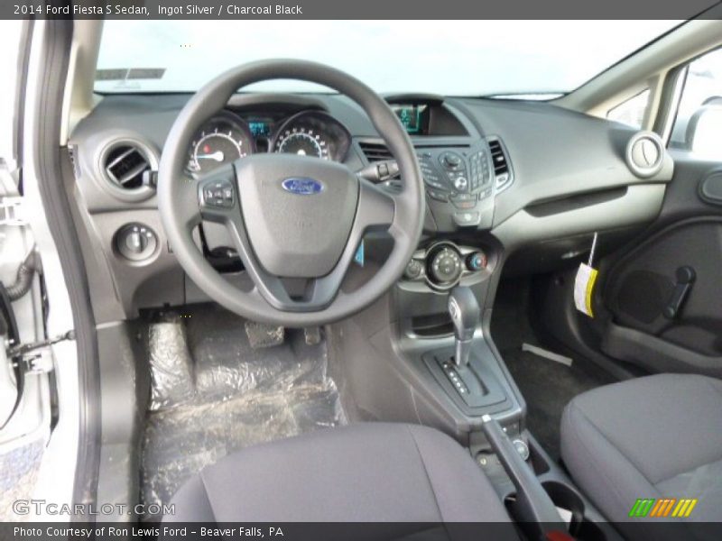 Ingot Silver / Charcoal Black 2014 Ford Fiesta S Sedan
