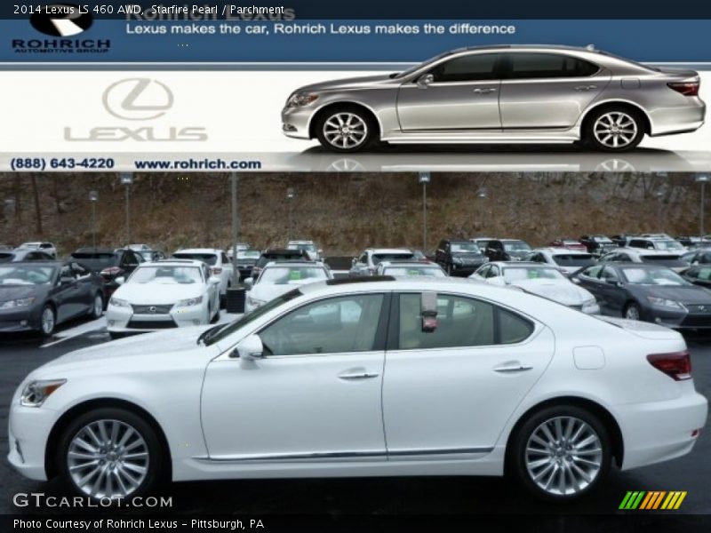 Starfire Pearl / Parchment 2014 Lexus LS 460 AWD