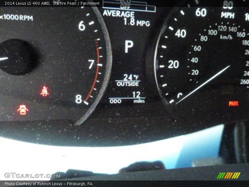 Starfire Pearl / Parchment 2014 Lexus LS 460 AWD