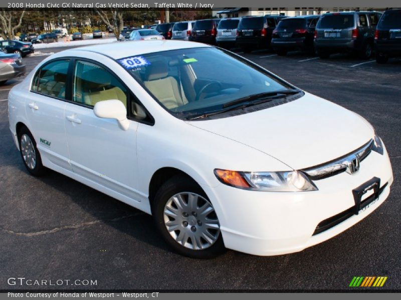 Taffeta White / Ivory 2008 Honda Civic GX Natural Gas Vehicle Sedan