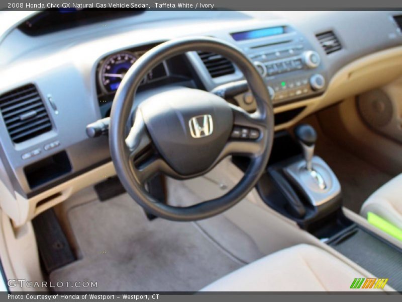 Taffeta White / Ivory 2008 Honda Civic GX Natural Gas Vehicle Sedan