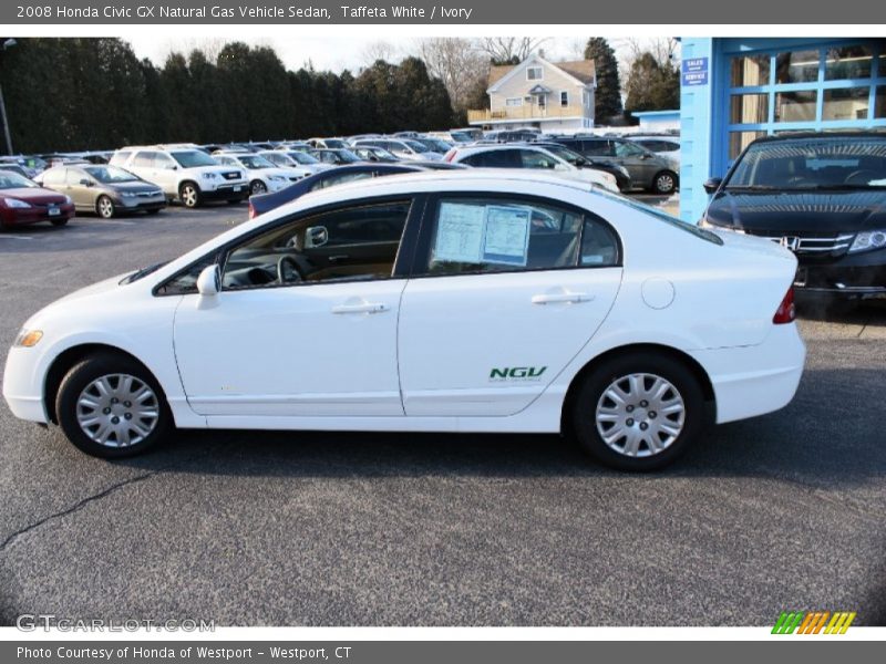  2008 Civic GX Natural Gas Vehicle Sedan Taffeta White