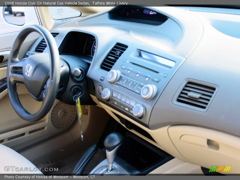 Taffeta White / Ivory 2008 Honda Civic GX Natural Gas Vehicle Sedan
