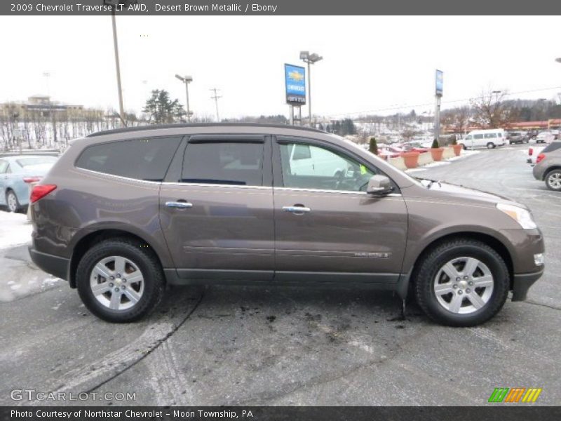 Desert Brown Metallic / Ebony 2009 Chevrolet Traverse LT AWD