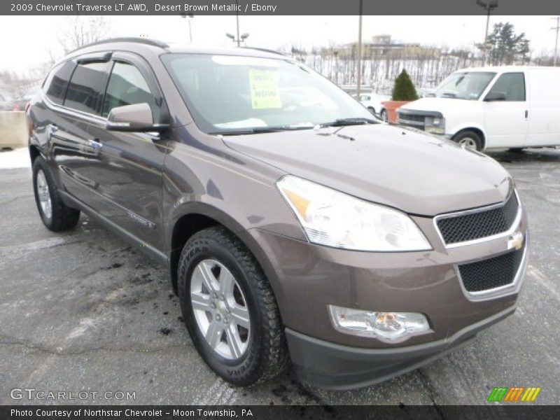 Desert Brown Metallic / Ebony 2009 Chevrolet Traverse LT AWD