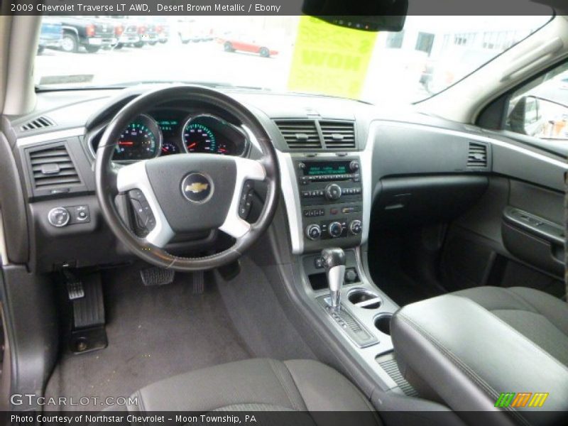 Desert Brown Metallic / Ebony 2009 Chevrolet Traverse LT AWD