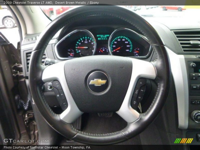 Desert Brown Metallic / Ebony 2009 Chevrolet Traverse LT AWD