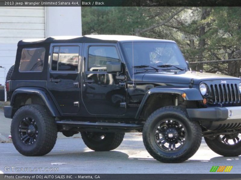 Black / Black 2013 Jeep Wrangler Unlimited Sahara 4x4