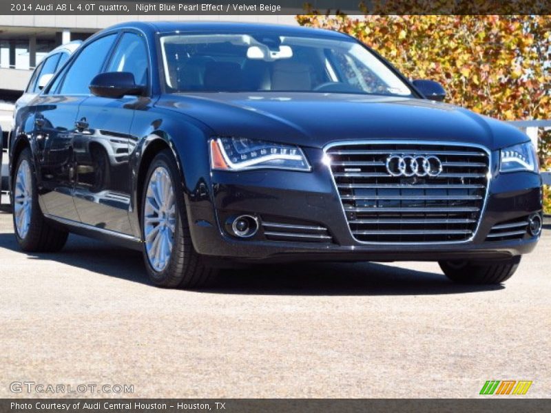 Night Blue Pearl Effect / Velvet Beige 2014 Audi A8 L 4.0T quattro