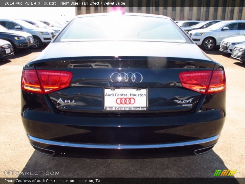 Night Blue Pearl Effect / Velvet Beige 2014 Audi A8 L 4.0T quattro