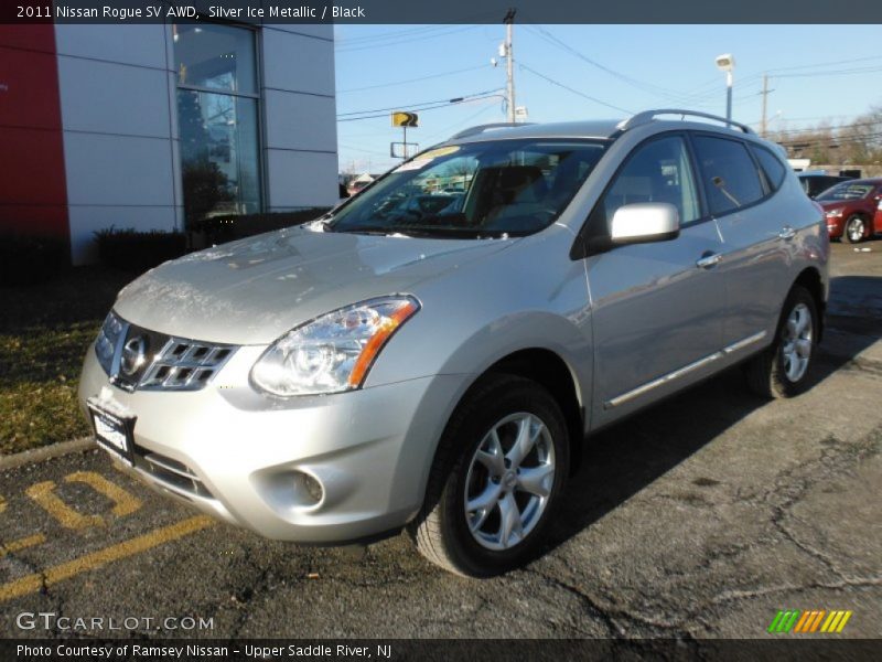 Silver Ice Metallic / Black 2011 Nissan Rogue SV AWD