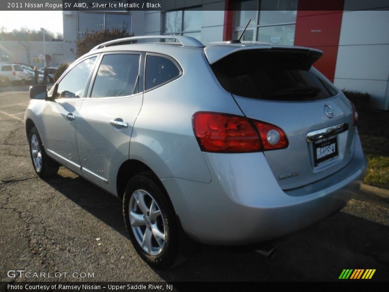 Silver Ice Metallic / Black 2011 Nissan Rogue SV AWD