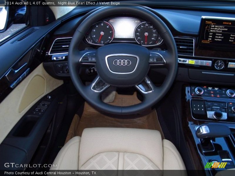 Night Blue Pearl Effect / Velvet Beige 2014 Audi A8 L 4.0T quattro