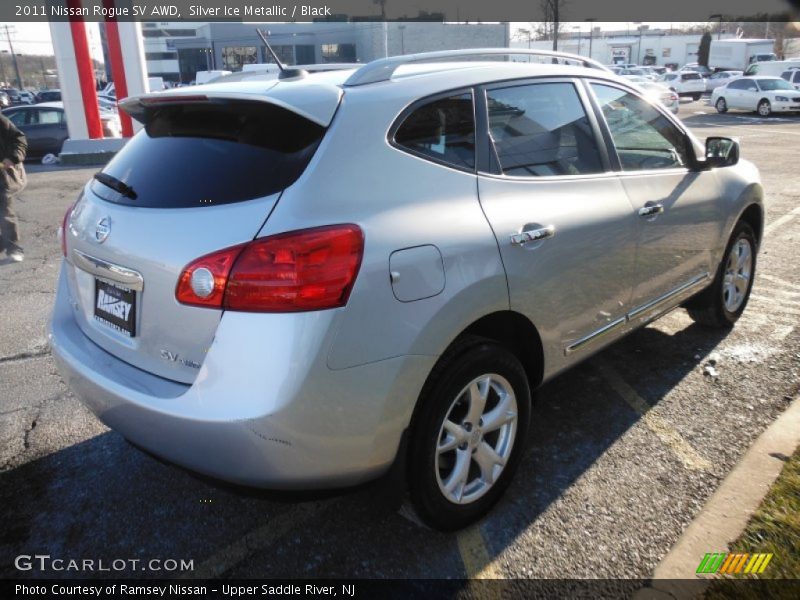 Silver Ice Metallic / Black 2011 Nissan Rogue SV AWD
