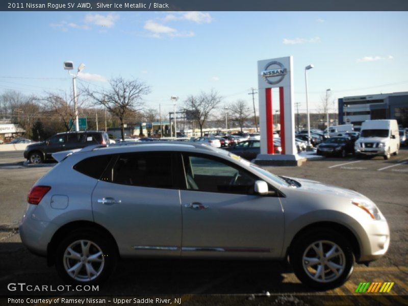 Silver Ice Metallic / Black 2011 Nissan Rogue SV AWD