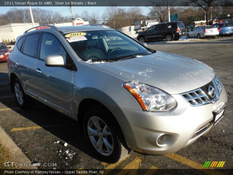 Silver Ice Metallic / Black 2011 Nissan Rogue SV AWD