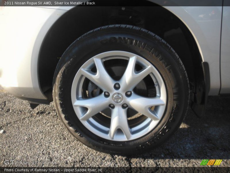 Silver Ice Metallic / Black 2011 Nissan Rogue SV AWD