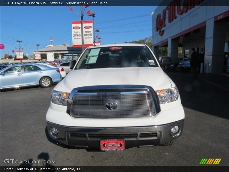 Super White / Sand Beige 2011 Toyota Tundra SR5 CrewMax