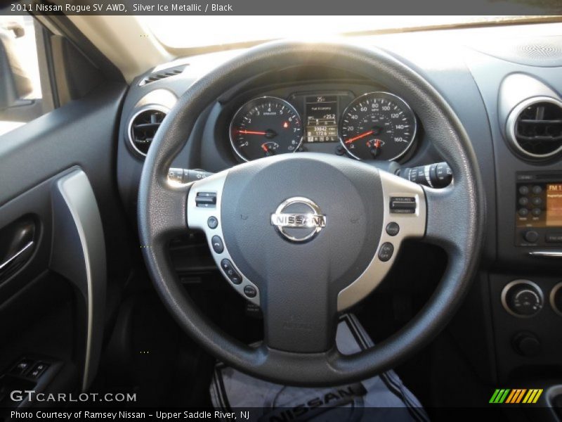 Silver Ice Metallic / Black 2011 Nissan Rogue SV AWD