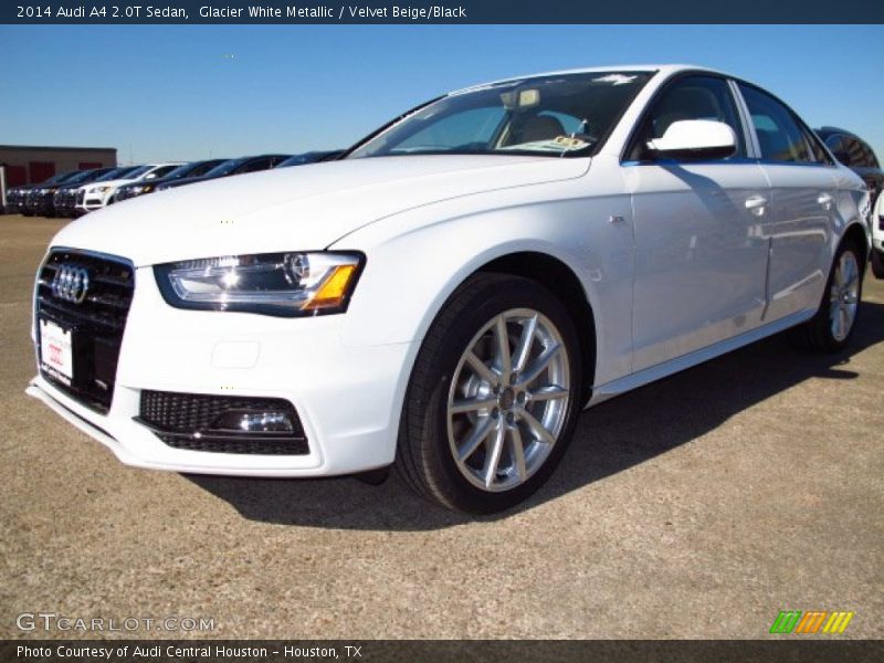 Glacier White Metallic / Velvet Beige/Black 2014 Audi A4 2.0T Sedan