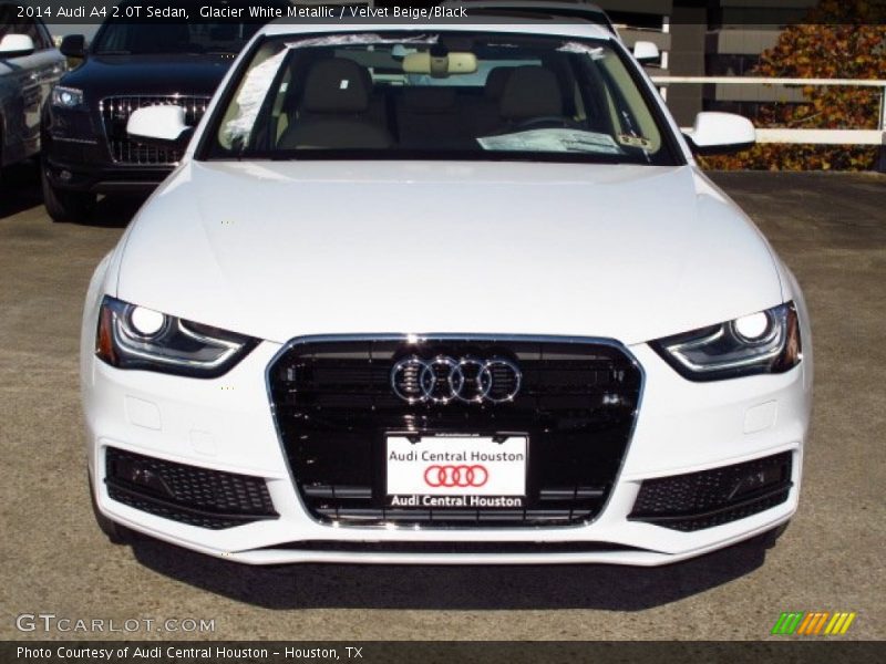 Glacier White Metallic / Velvet Beige/Black 2014 Audi A4 2.0T Sedan