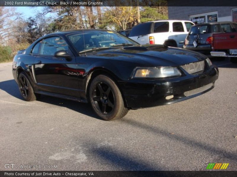 Black / Medium Graphite 2002 Ford Mustang GT Coupe
