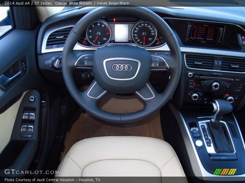 Glacier White Metallic / Velvet Beige/Black 2014 Audi A4 2.0T Sedan
